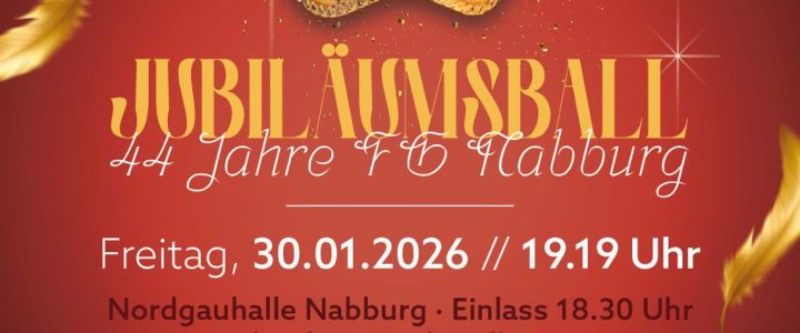 🎉🥳 Breaking News: Der Jubiläumsball der FG Nabburg steht vor der Tür – und die Anmeldung ist ab sofort geöffnet! 🥳🎉