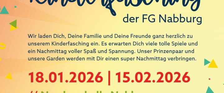 🎈🥳 Breaking News: Anmeldung 1 und 2 Kinderfasching der FG Nabburg – Anmeldung jetzt offen! 🥳🎈